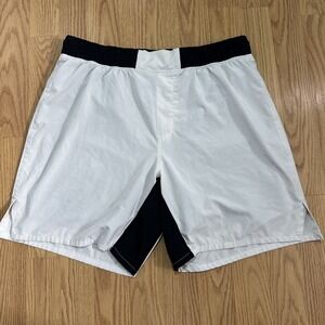 Ten Thousand Fight Shorts Mens Medium Beige 7 in Inseam Athletic Lined Stretch